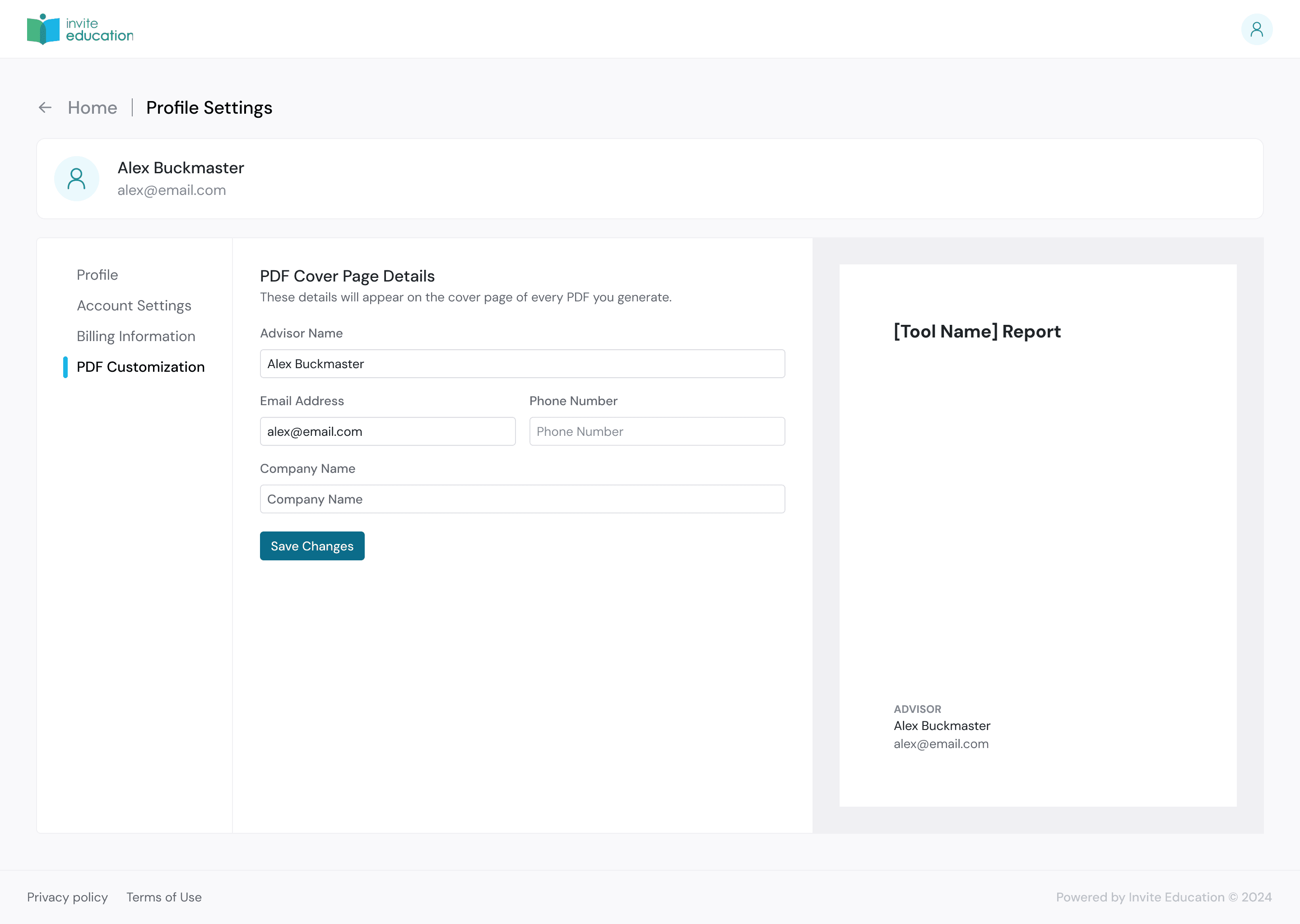 preview of loan calculator